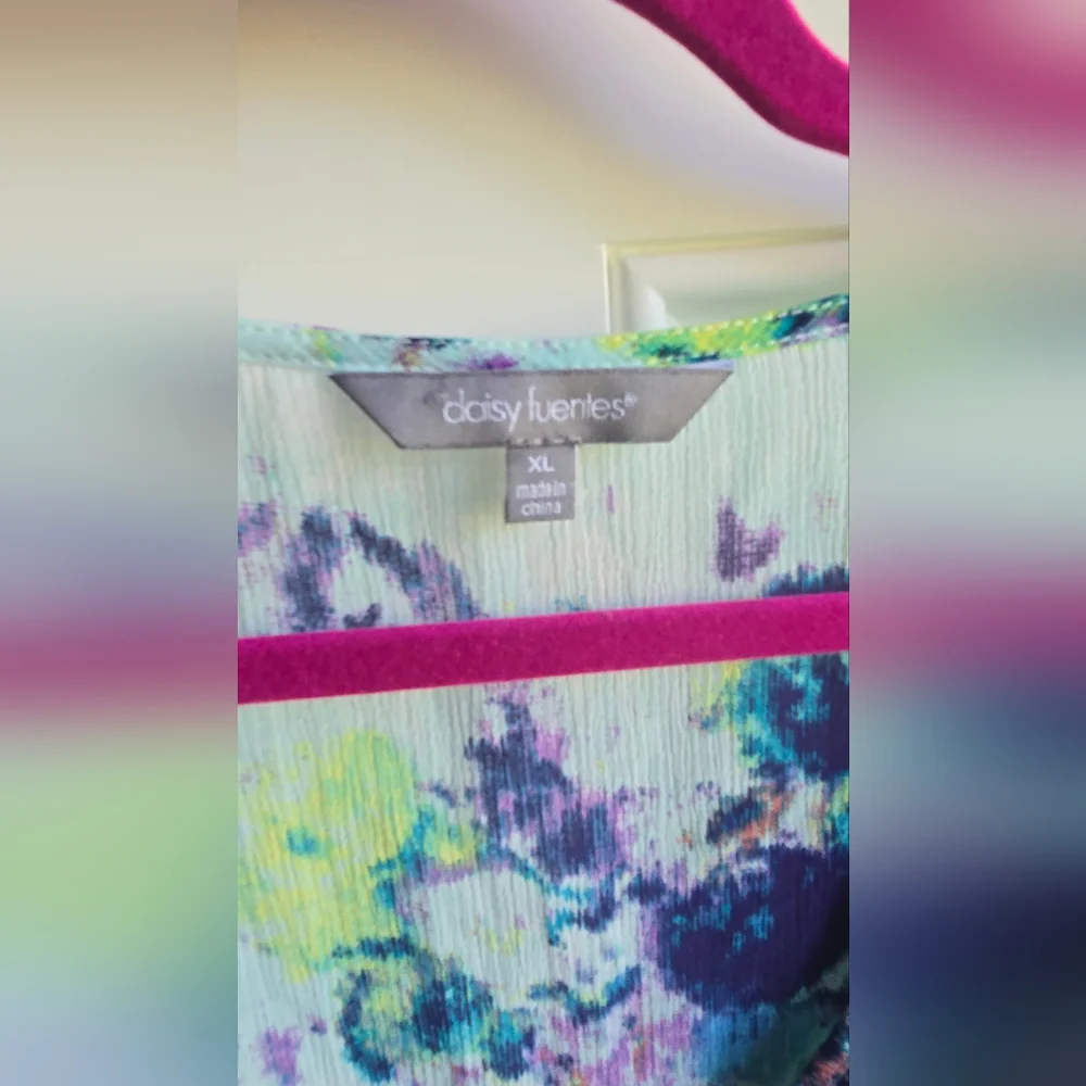 Daisy Fuentes Multicolor Ruffle Blouse - Picture 2 of 4